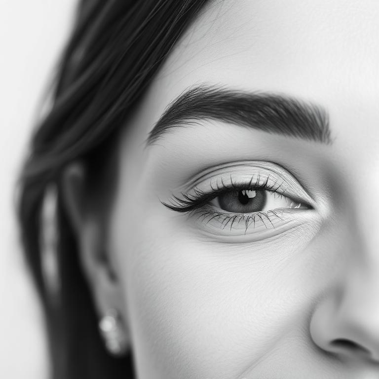 Close-up van een oog met fijne kraaienpootjes
